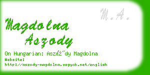 magdolna aszody business card